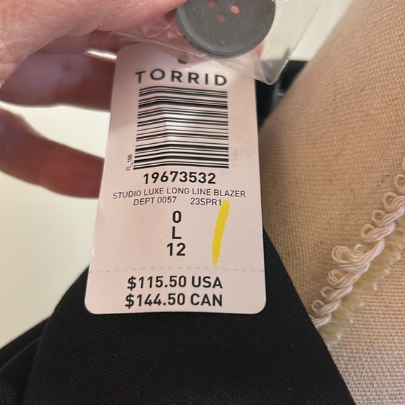 Torrid Studio Luxe Long Line Blazer SZ 0X - Picture 8 of 8